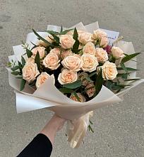 Букет Кремовые розы Латте в Самарском