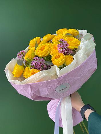 Букет Кустовые желтые розы в Самарском